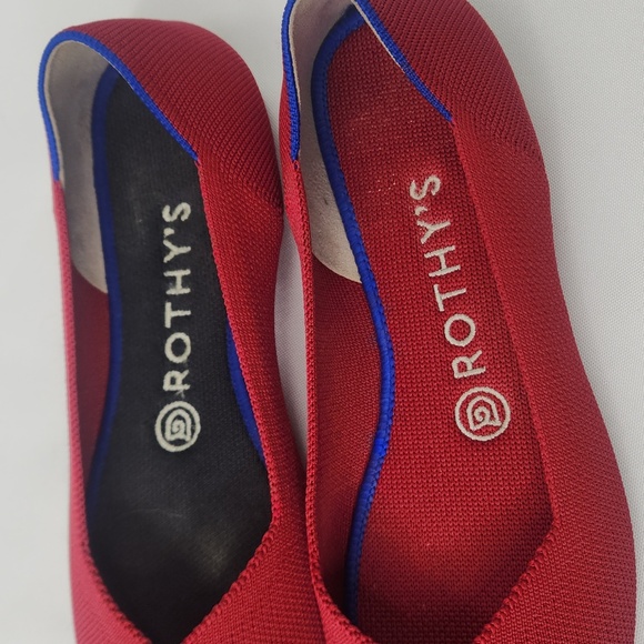 Rothy\'s the Flat Round-Toe Shoes Red slip on Flat Loafer Shoes Women\'s US 11 Rothys The Loafer Round Toe Ballet Flat Size 7 Red Slip On  main image 3